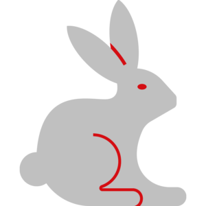 Silver bunny icon