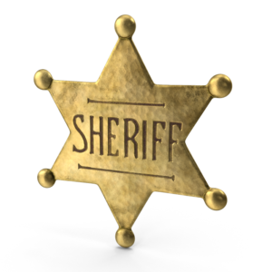 Gold Sherriff Badge for sponsorship