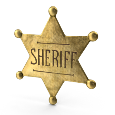 Gold Sherriff Badge for sponsorship