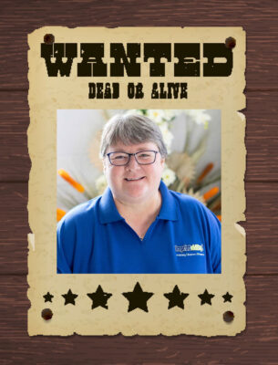 Jennifer Stone owner of Imprintability profile picture on a wanted poster