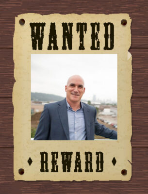 Dan Zwirn on a wanted poster