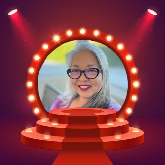 Karie Horie profile picture in a theater frame.