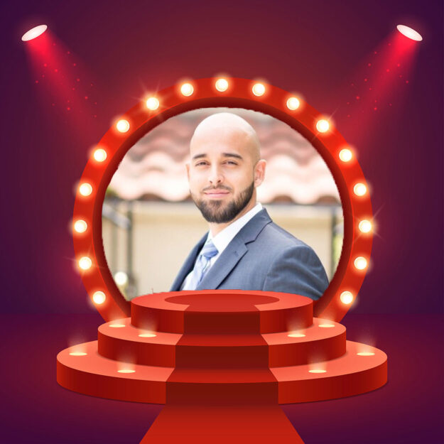 Sina Mohager profile picture in a theater frame.