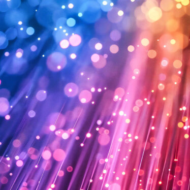 Colorful lights of different colors glowing.