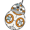 Star Wars cartoon BB-8 icon