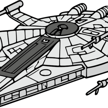 Star War falcon fighter ship.