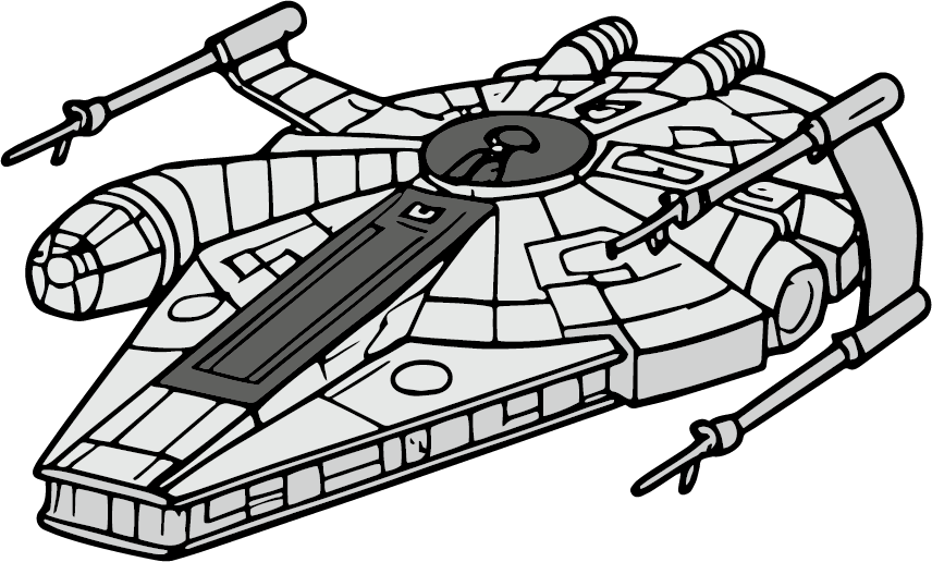 Star War falcon fighter ship.