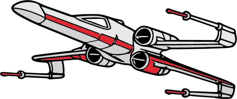 Star Wars rebel alliance icon fighter jet.